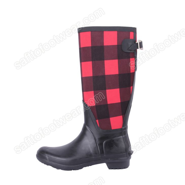 Botas de chuva femininas de neoprene quente