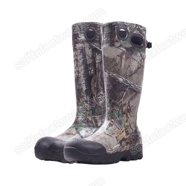Botas de caça de borracha camuflada